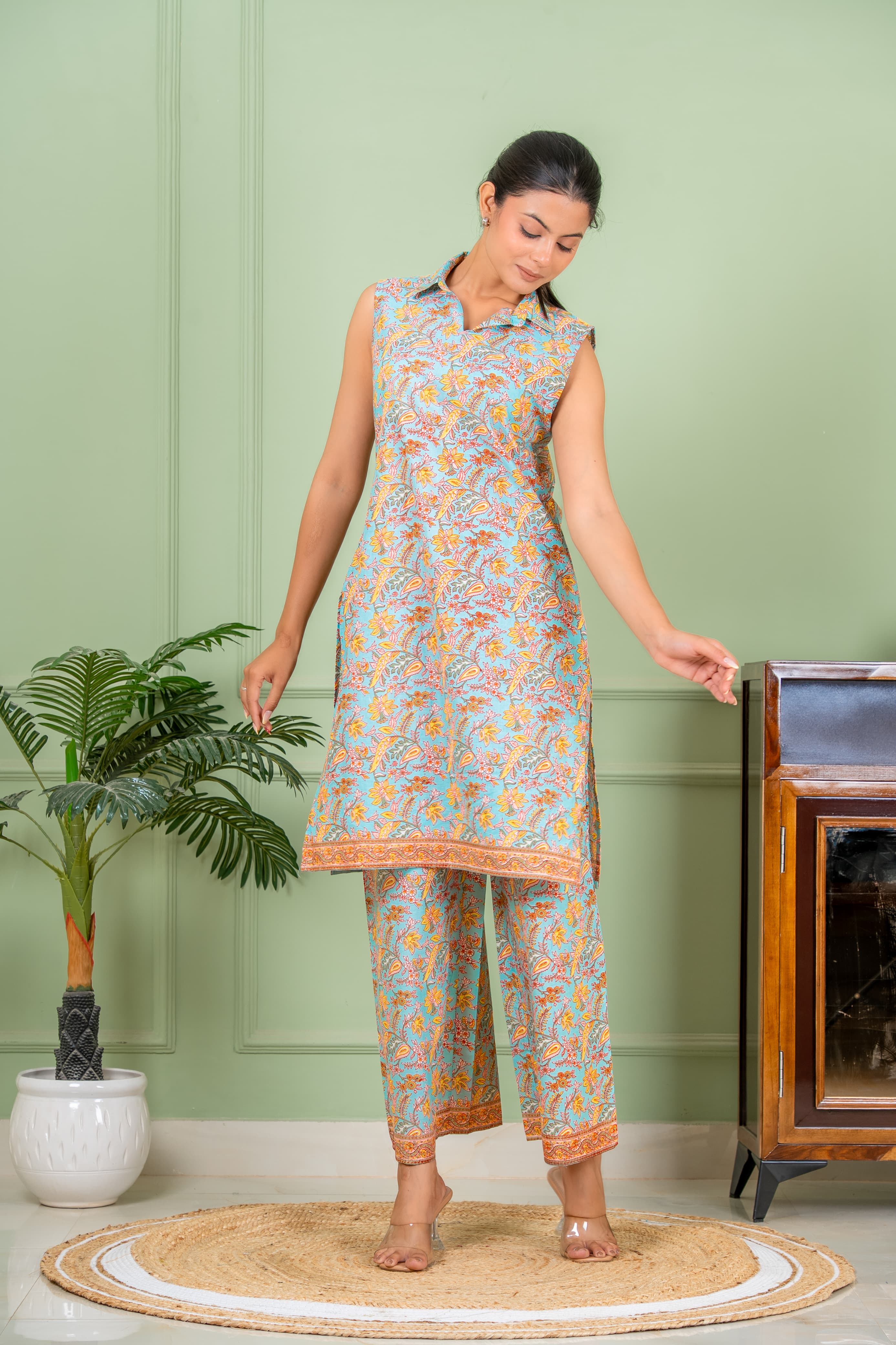 misty grey color co ord set