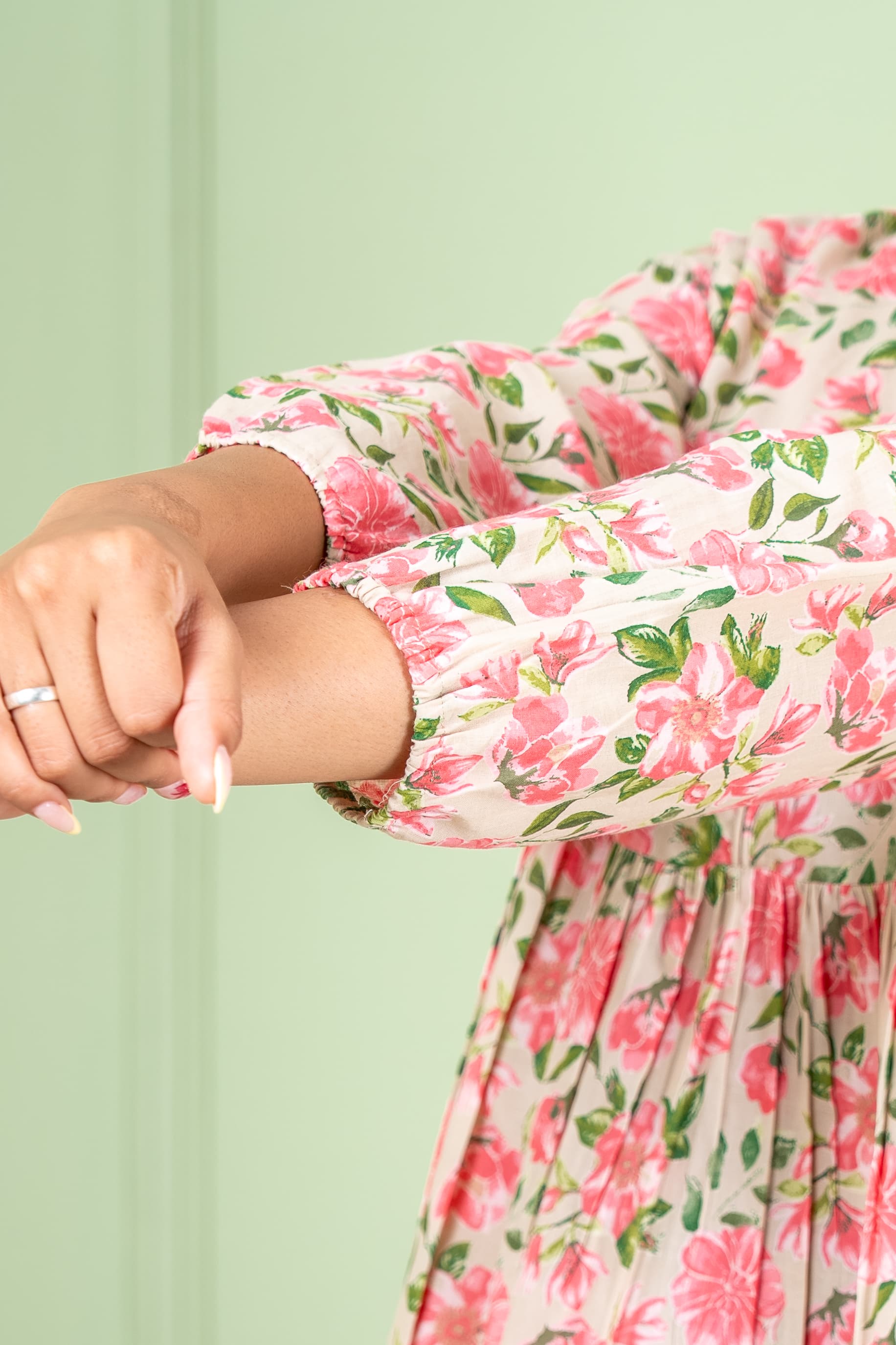 devine floral pink top