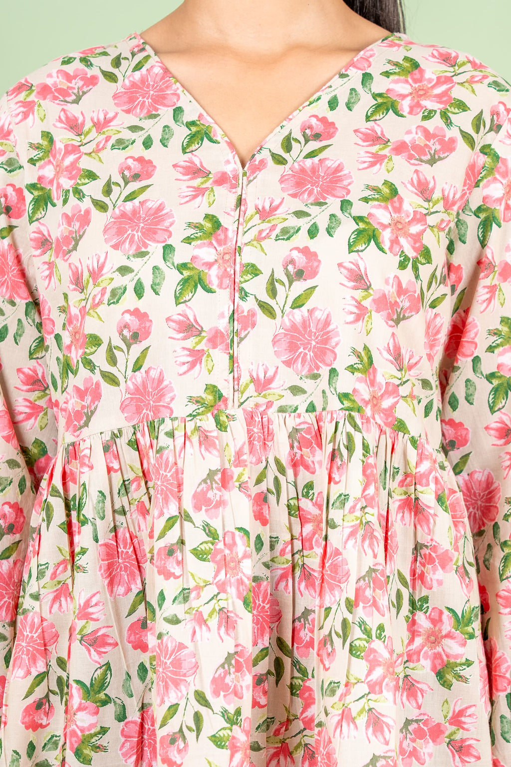 devine floral pink top