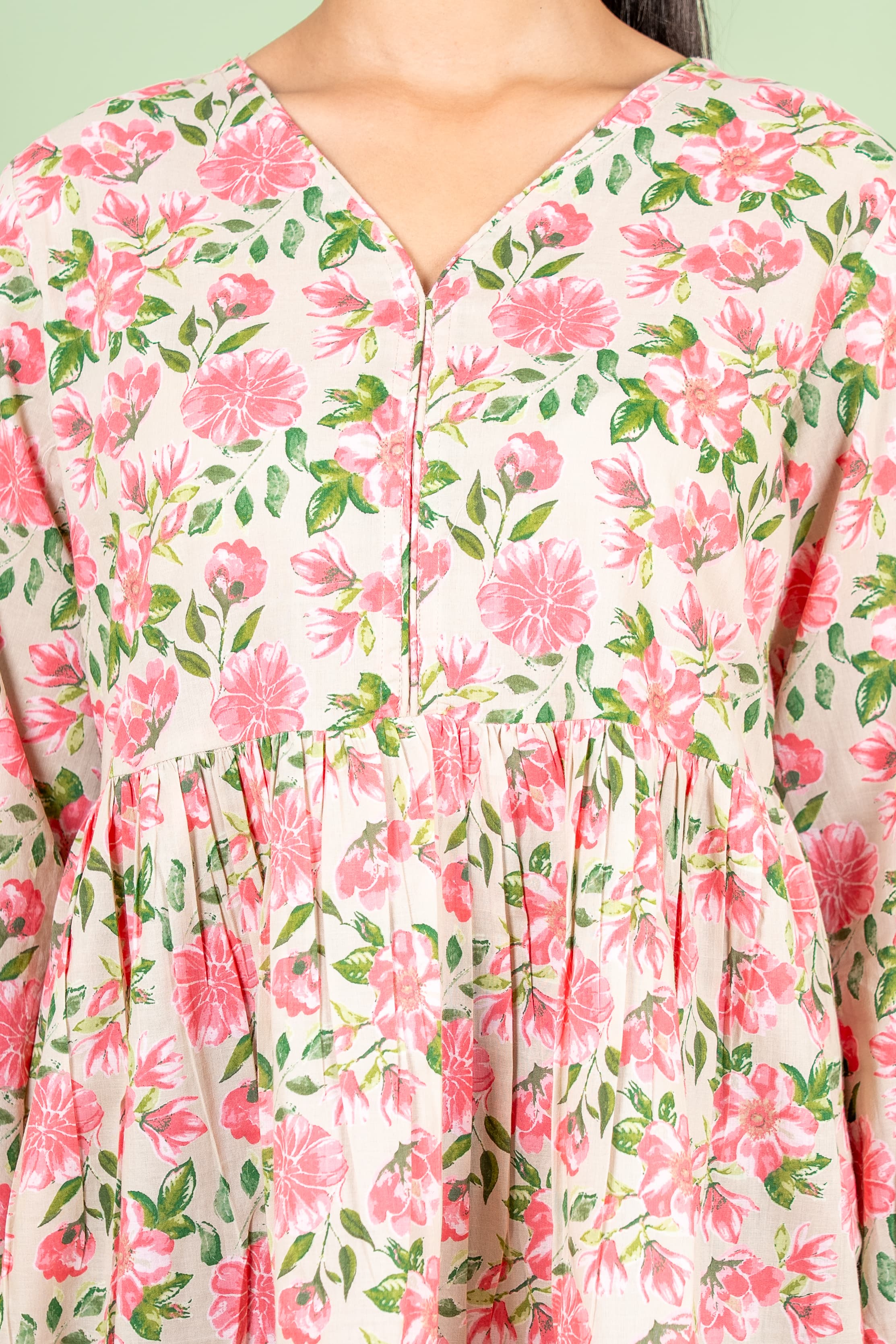 devine floral pink top