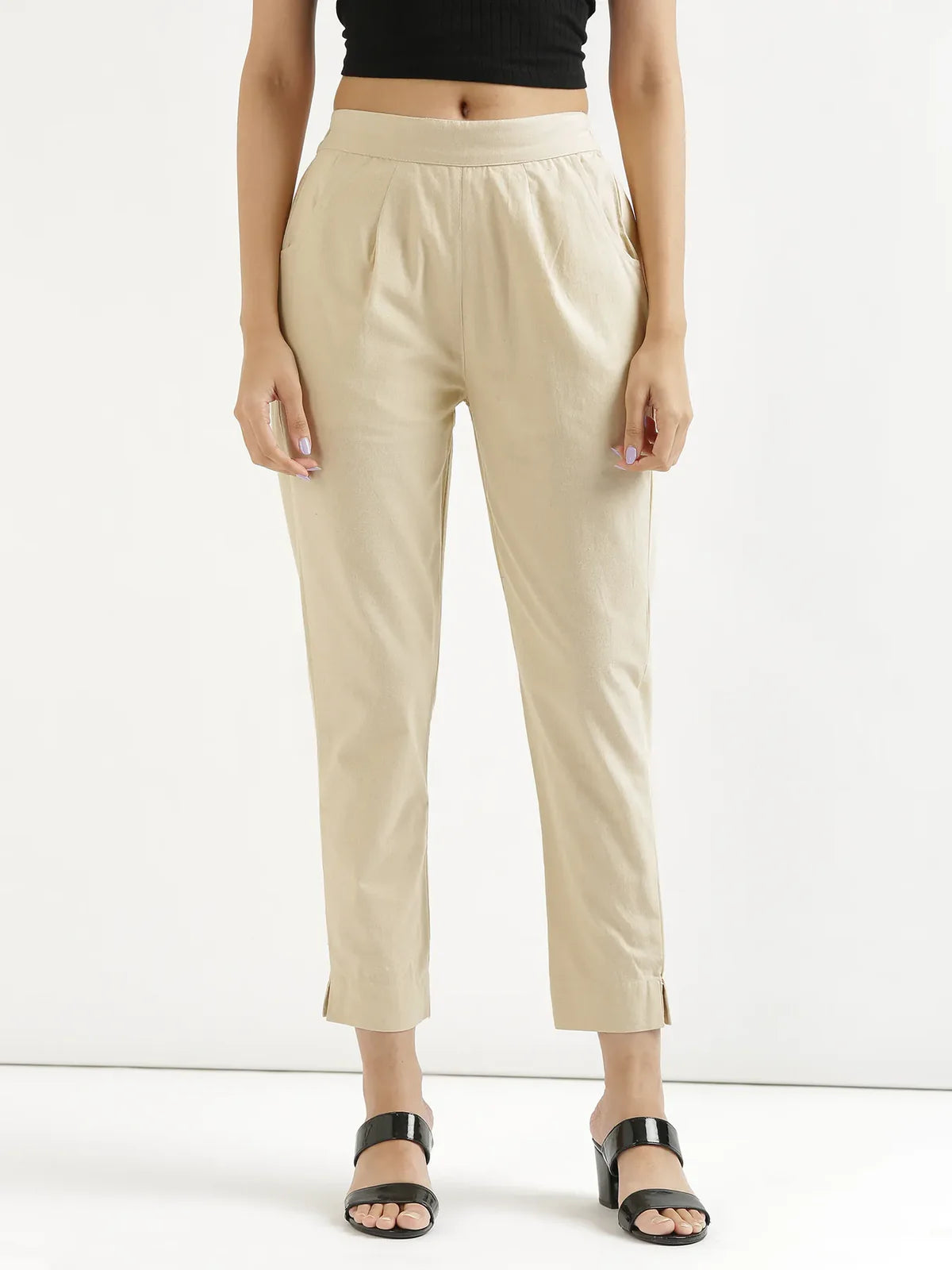 WOMEN BEIGE PANT