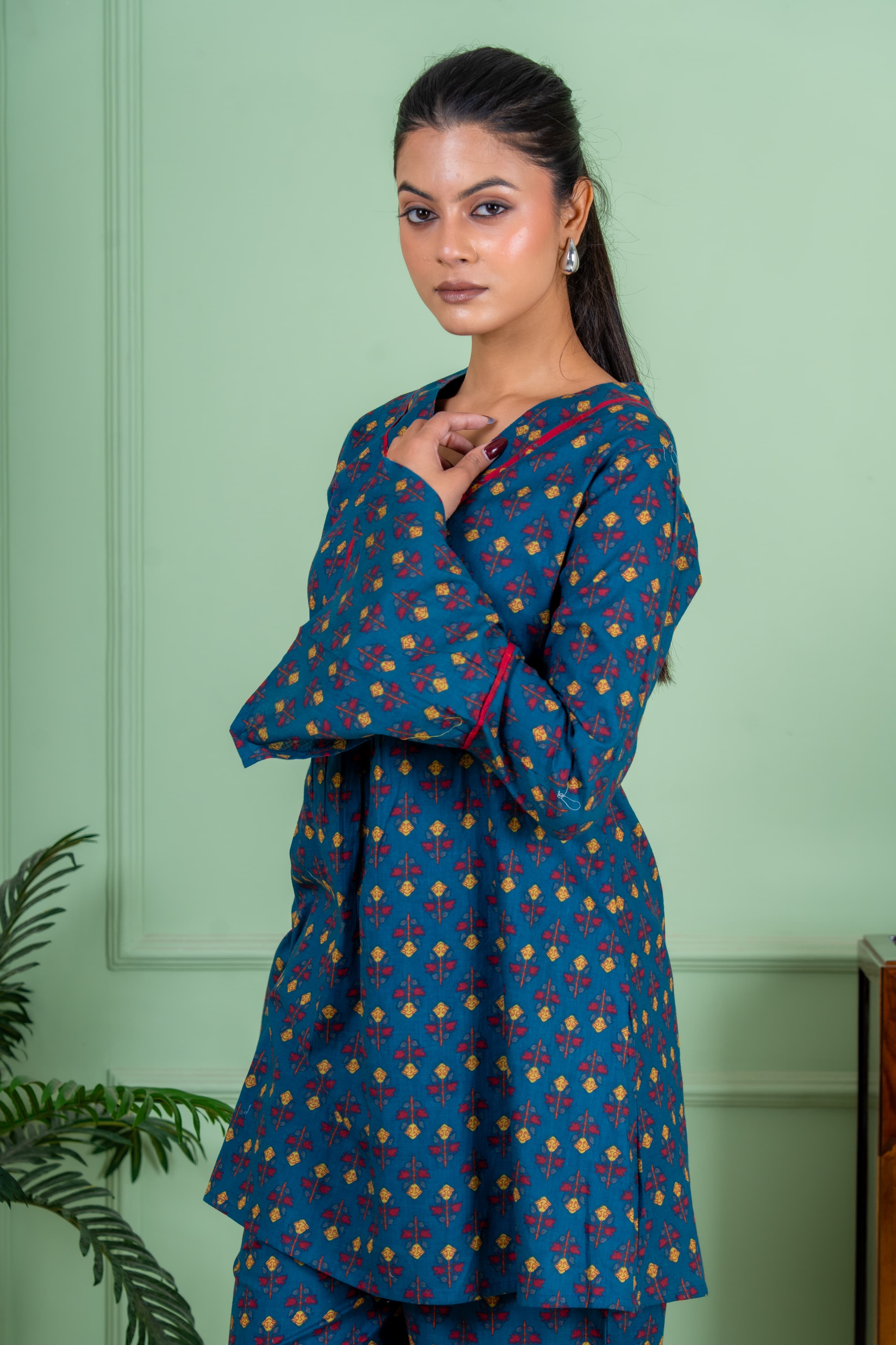 Batik blue co ord set