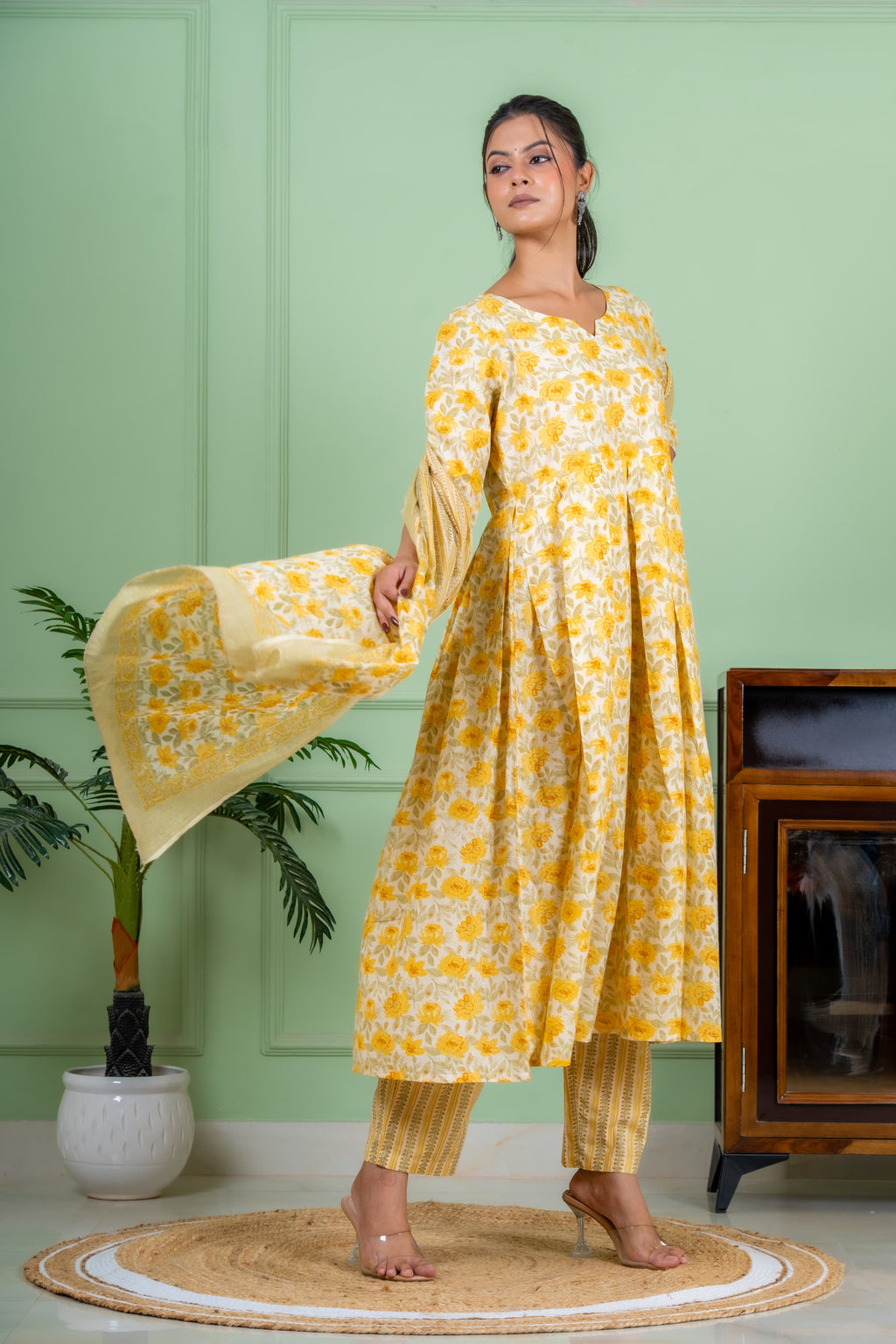Mango Dupatta set