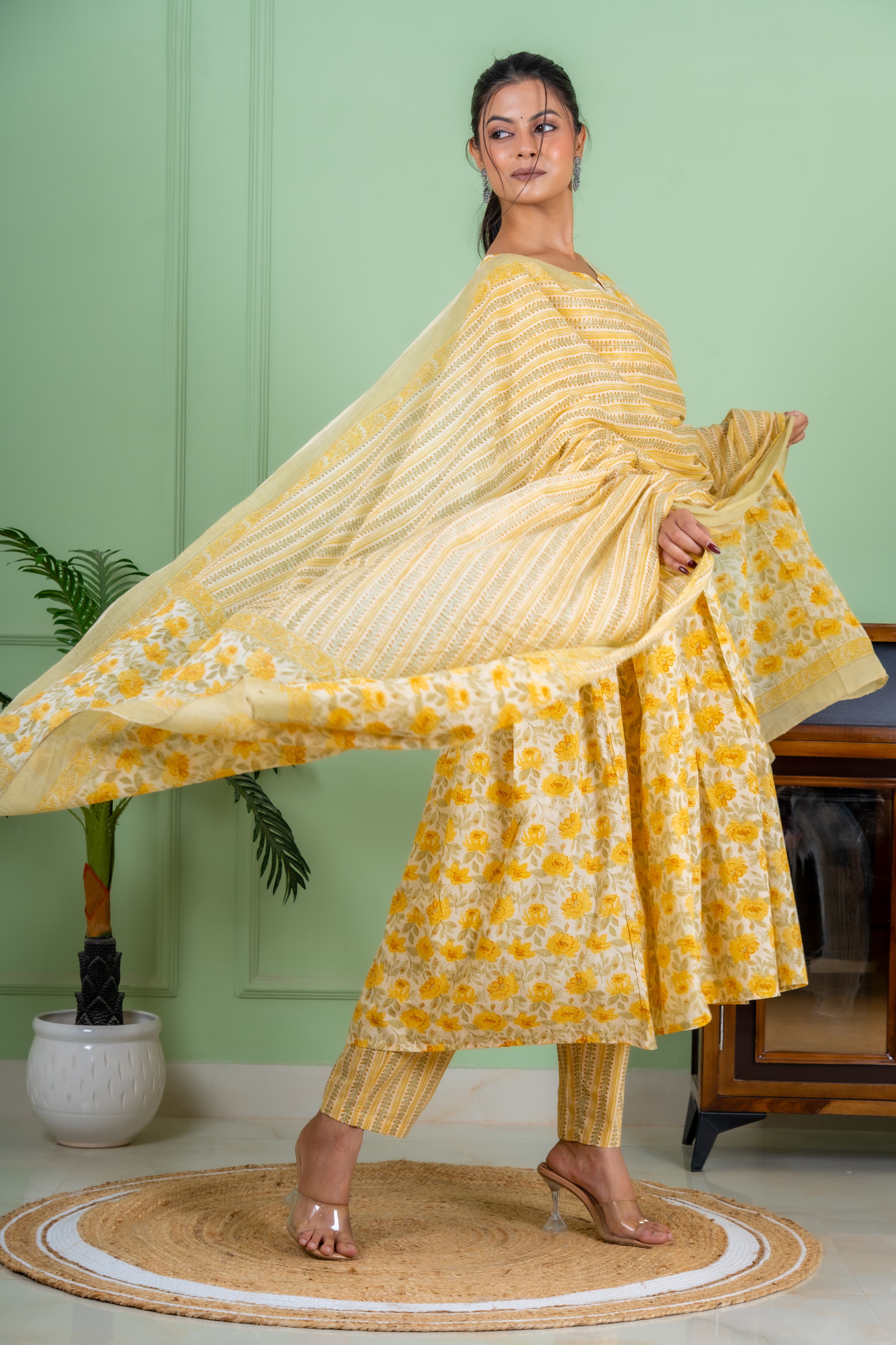 Mango Dupatta set