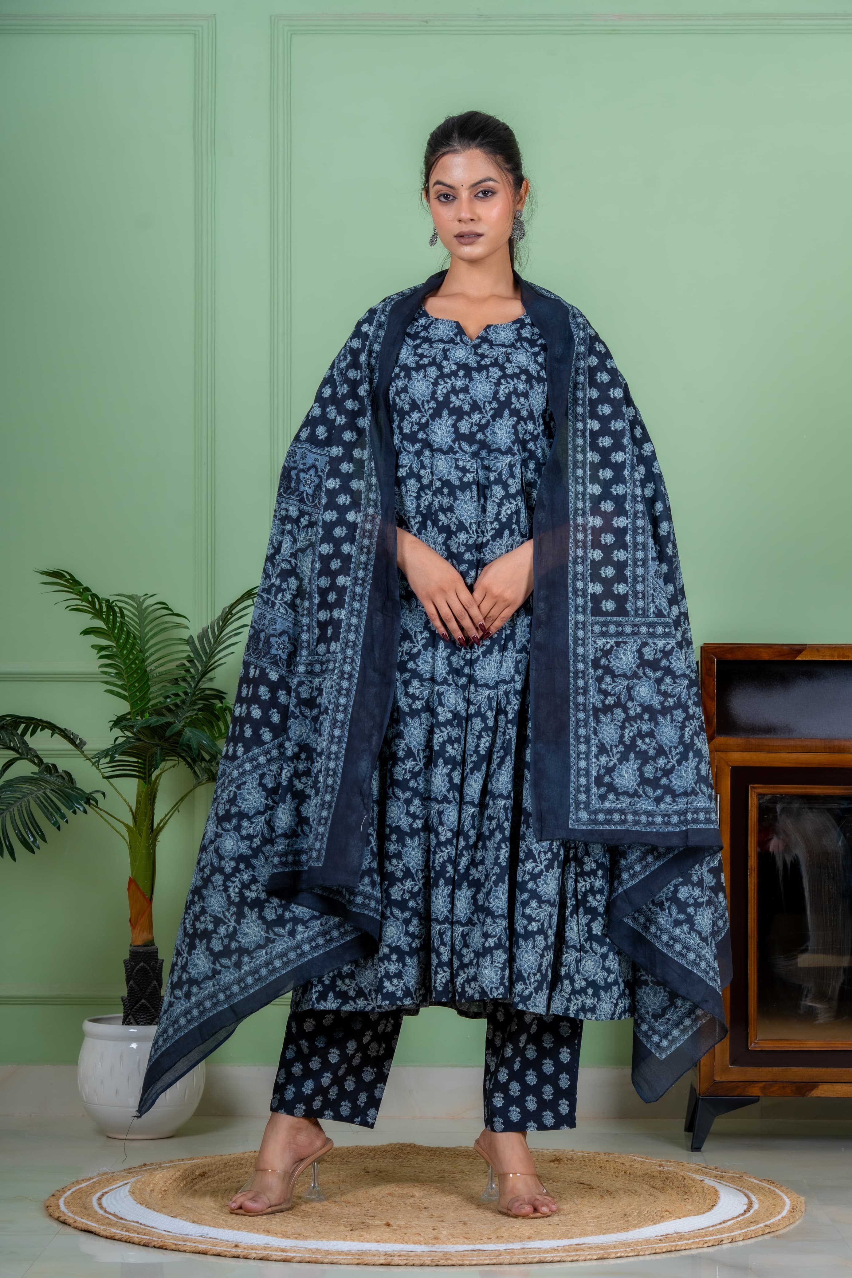 Moon night dupatta set