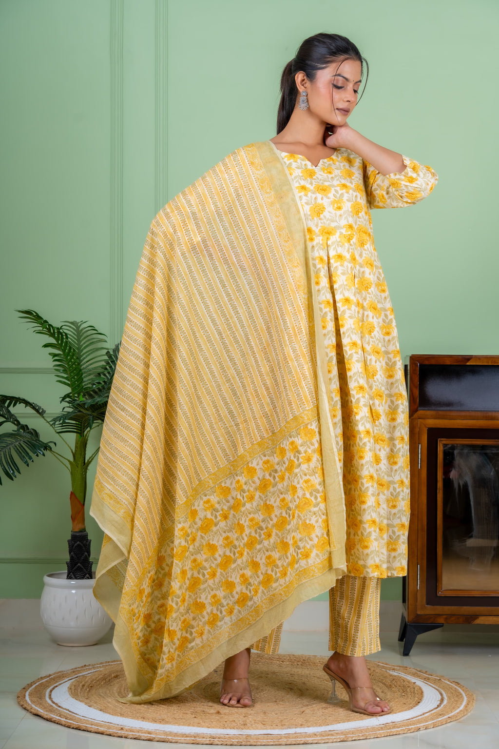 Mango Dupatta set