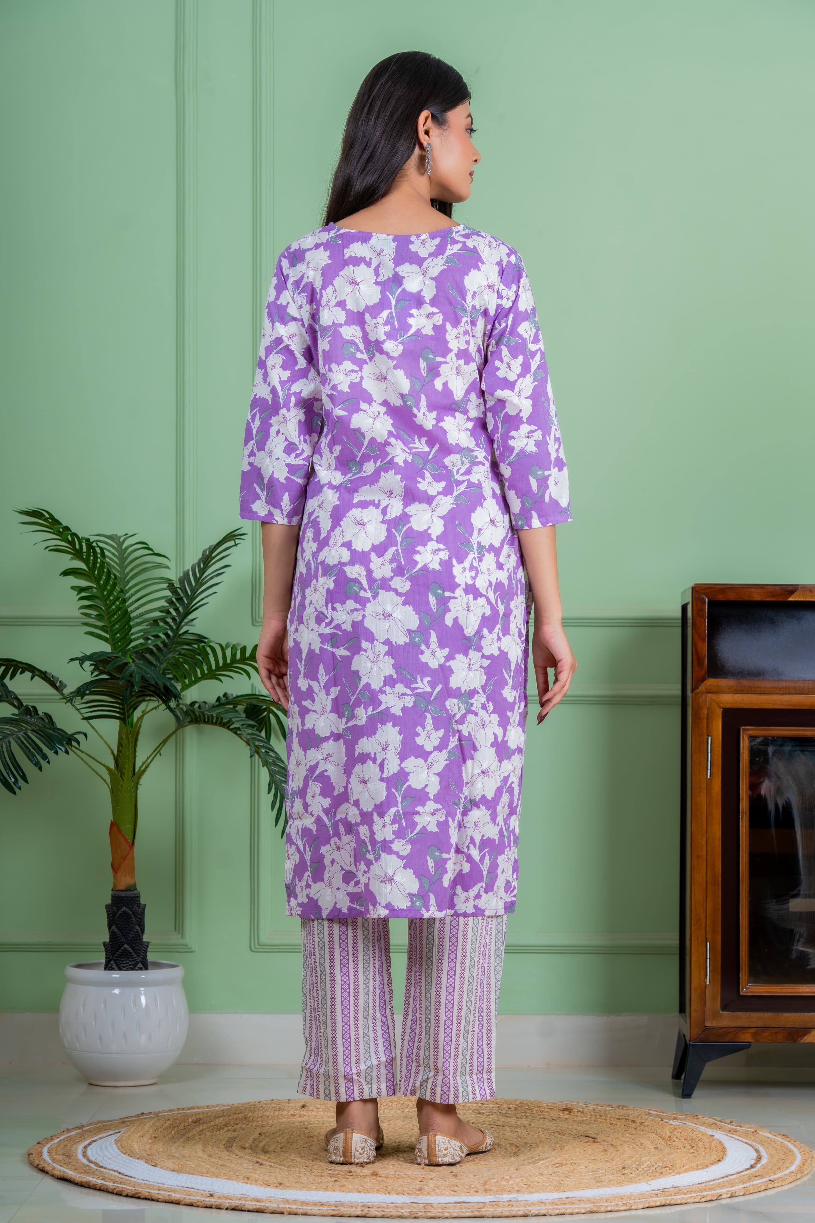 Devine purple kurta set