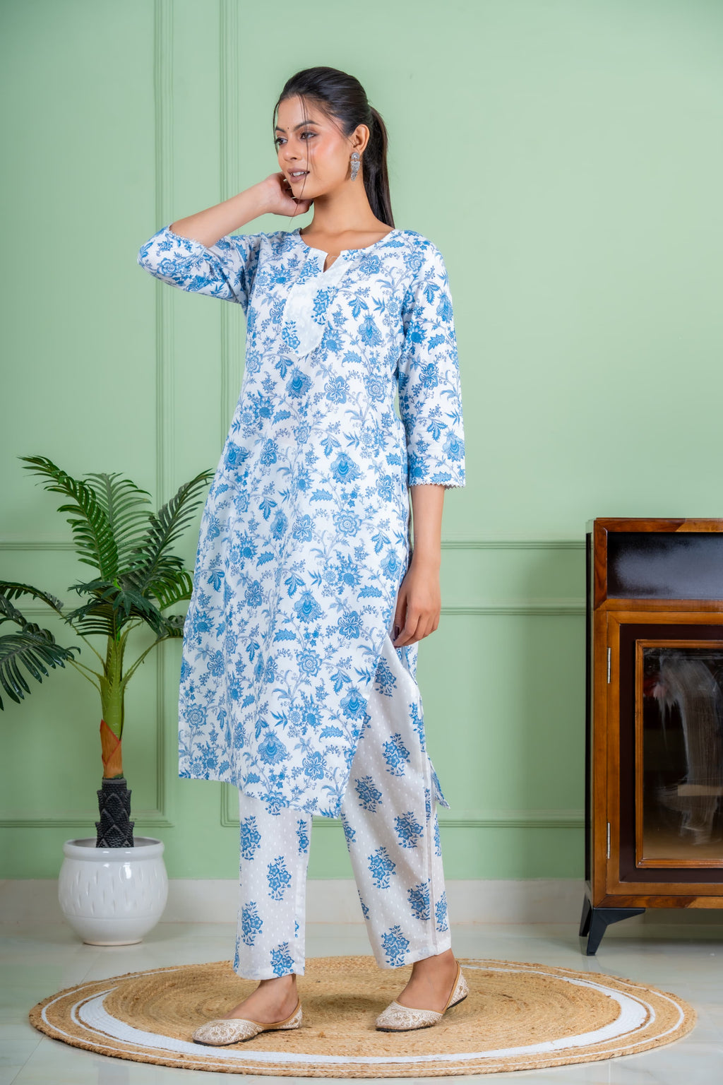 Joy blue kurta set