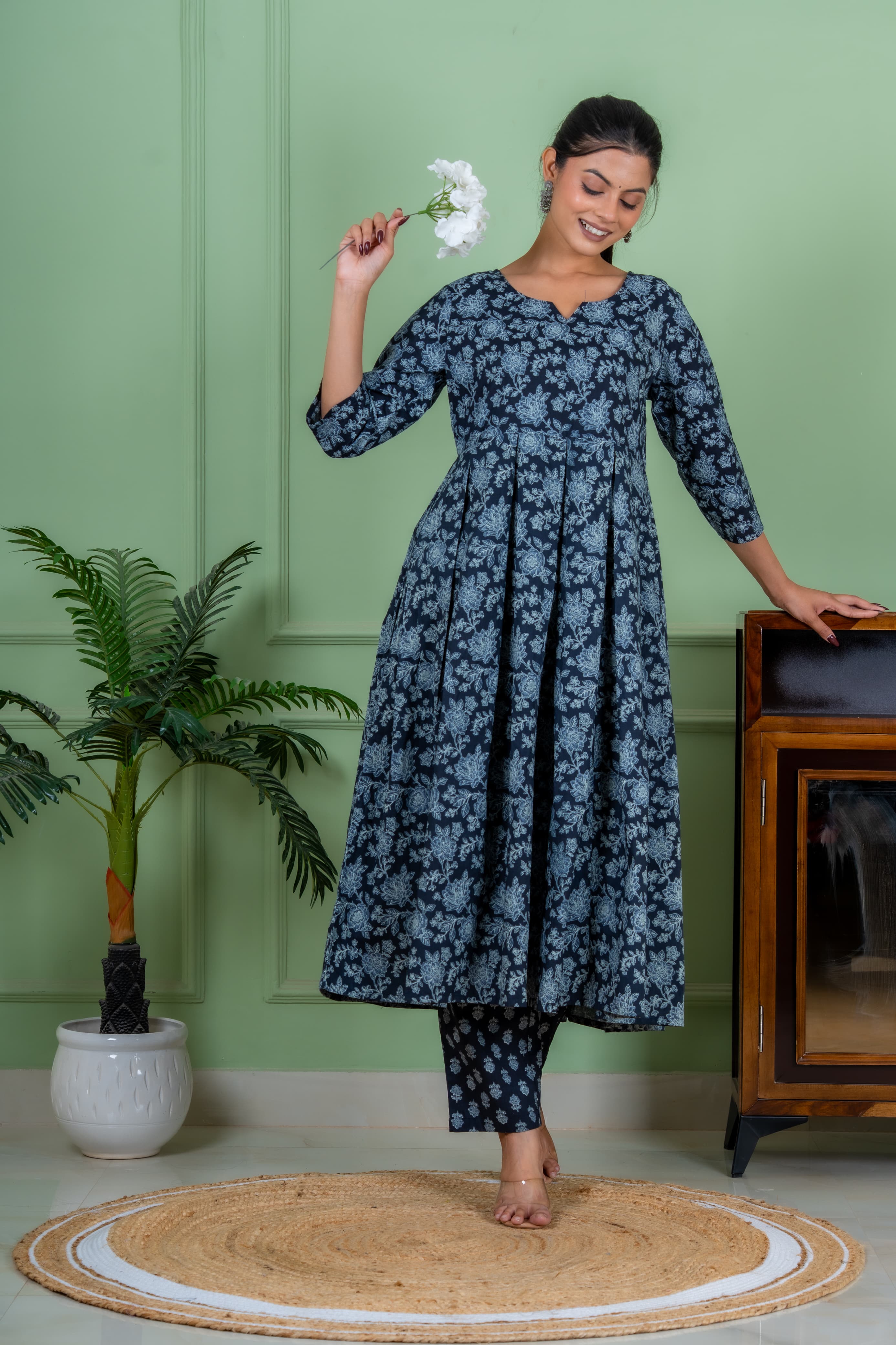 Moon night dupatta set