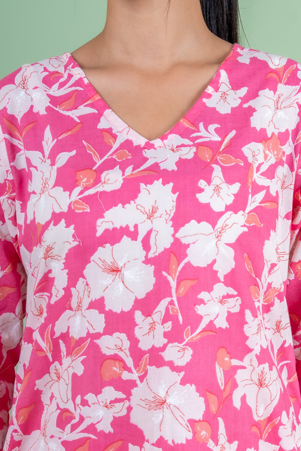 Blooming pink kurta set