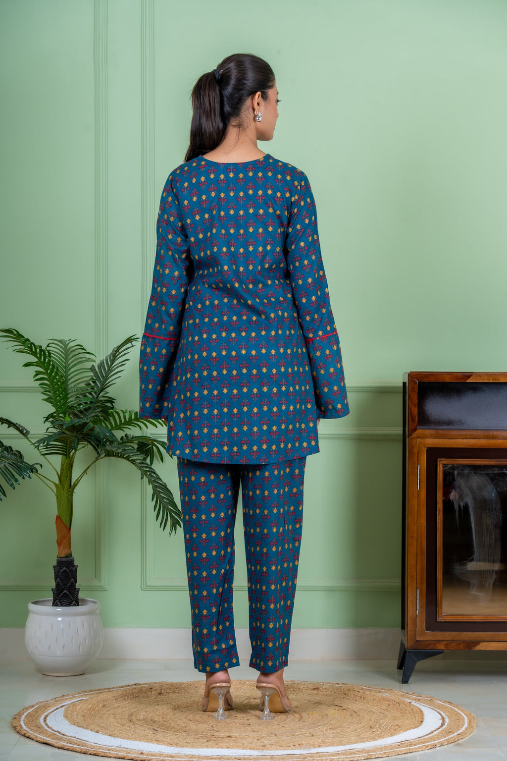 Batik blue co ord set