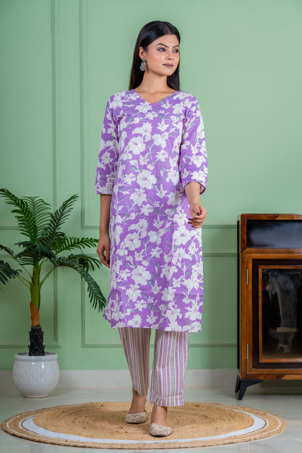 Devine purple kurta set