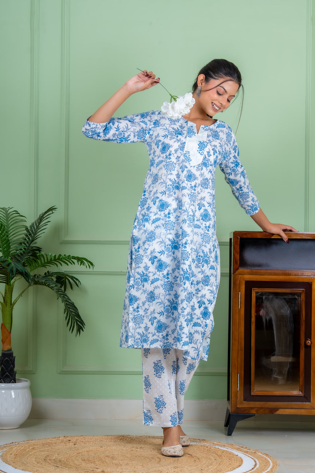 Joy blue kurta set