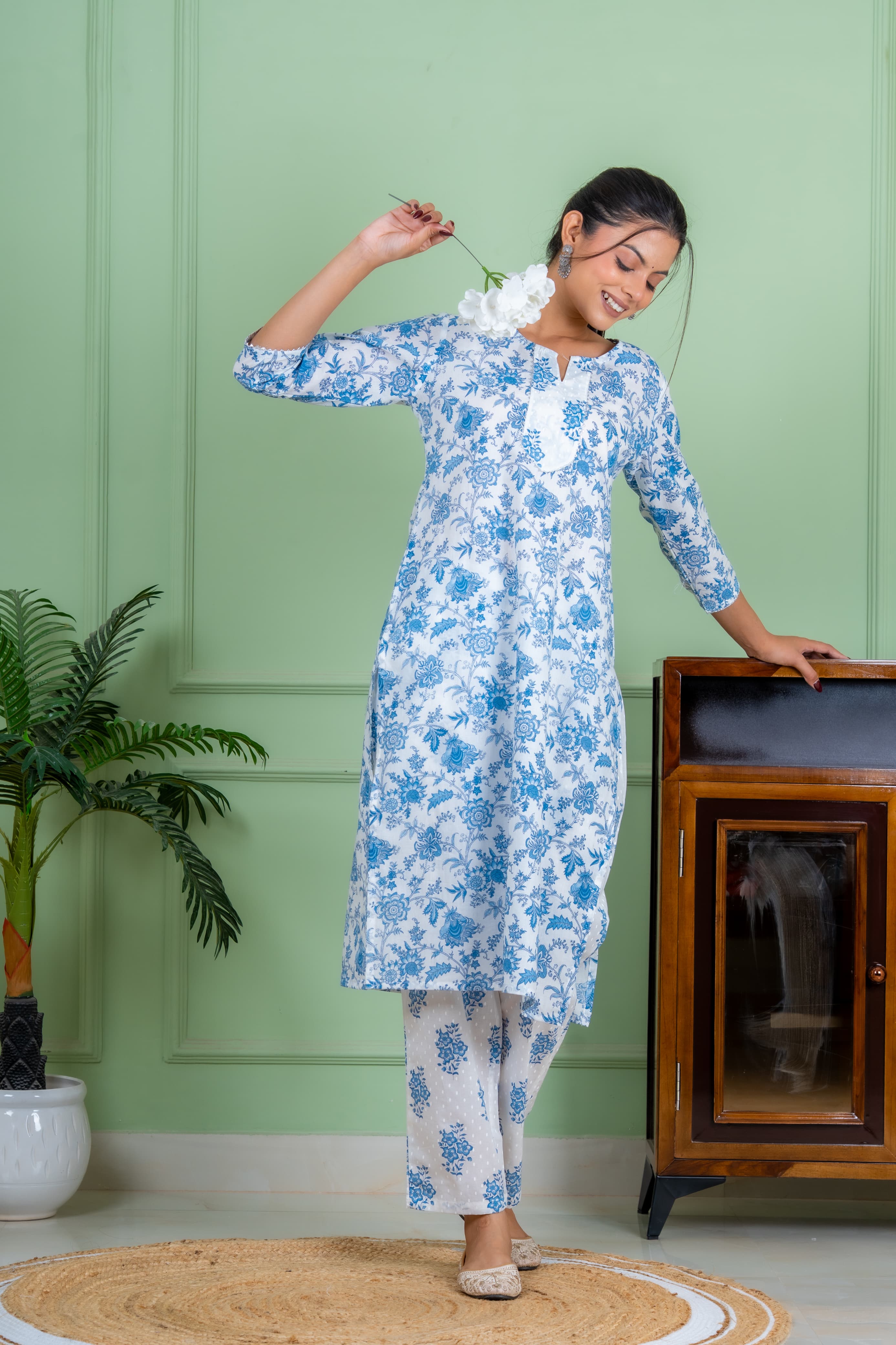 Joy blue kurta set