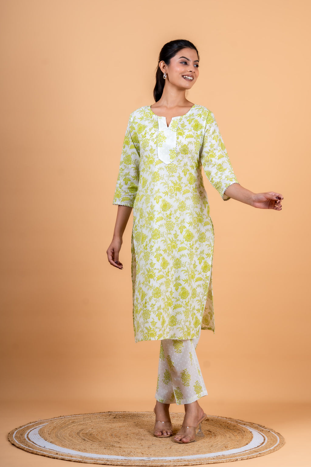 Kimi green kurta set