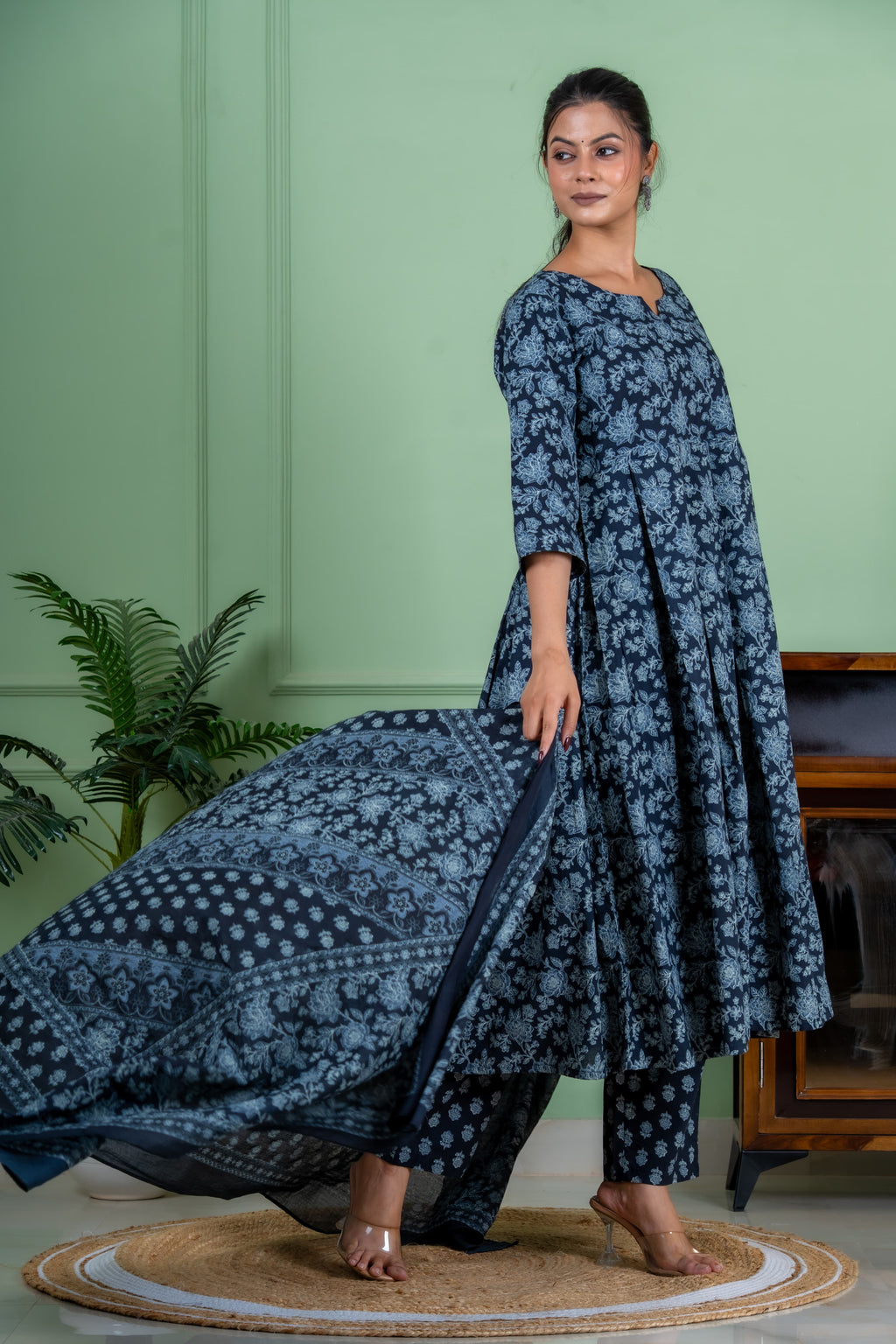 Moon night dupatta set