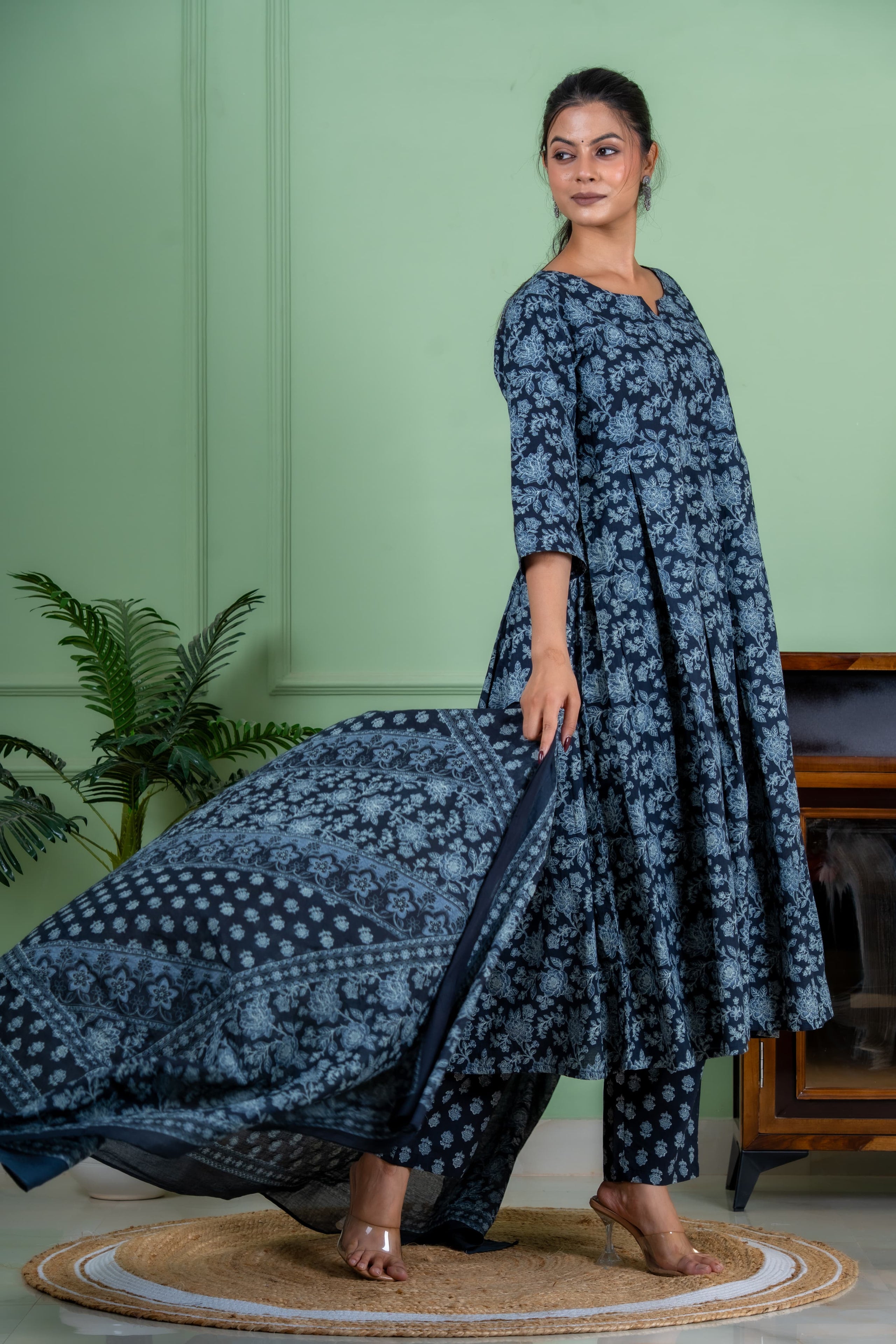 Moon night dupatta set