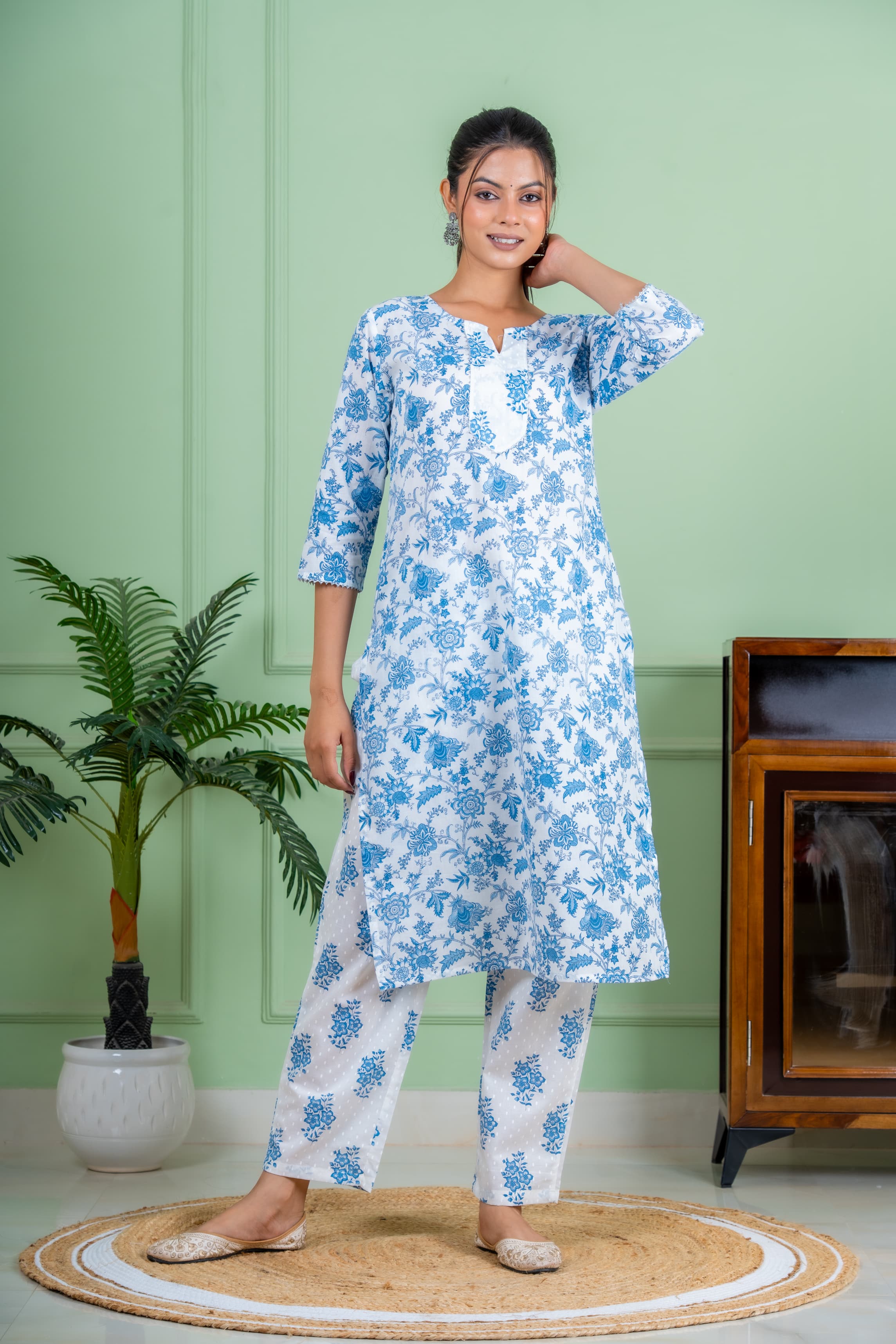Joy blue kurta set
