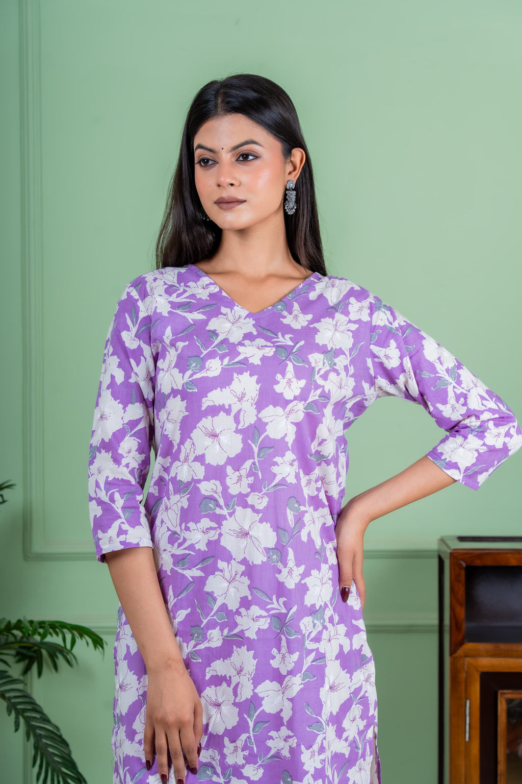 Devine purple kurta set