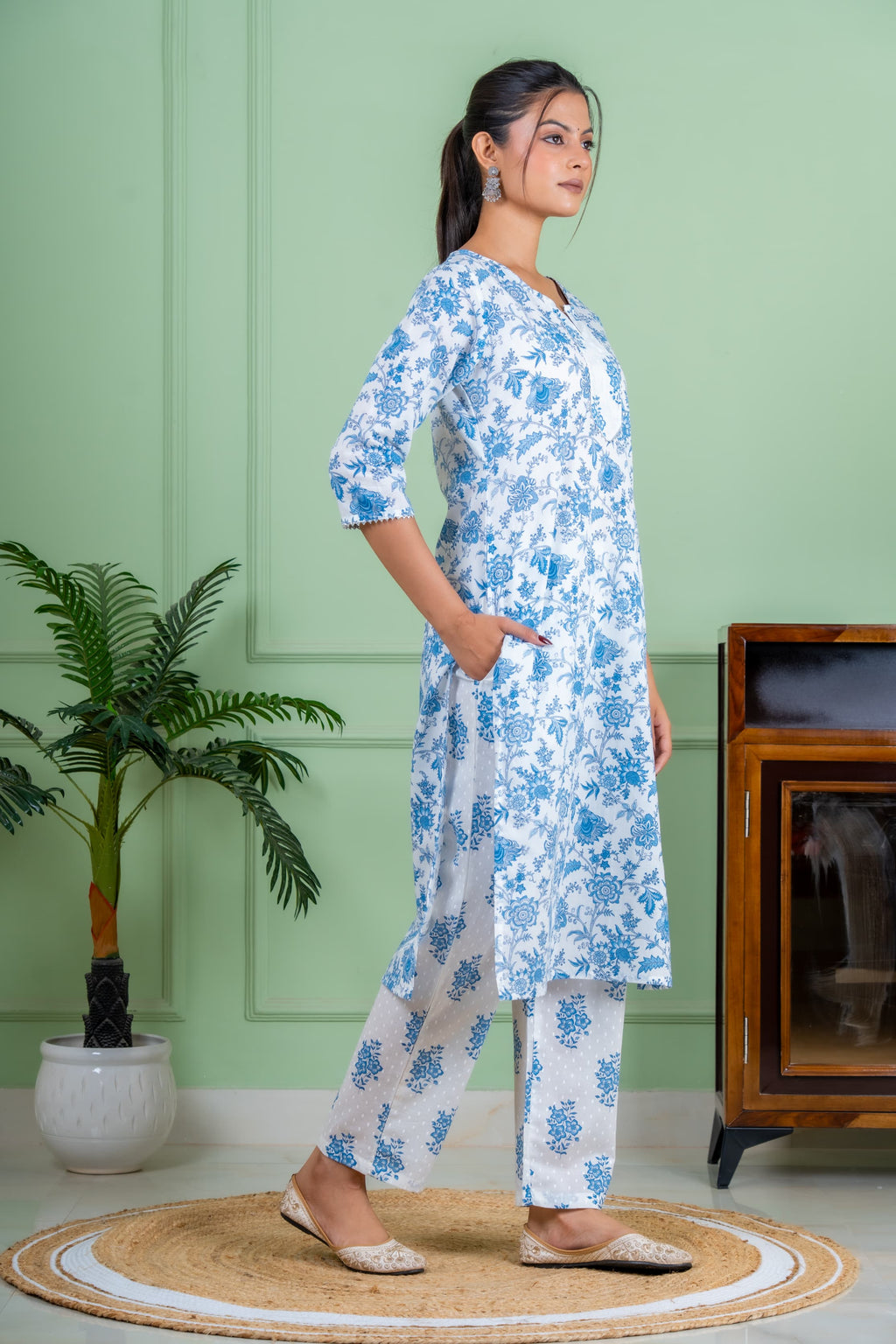 Joy blue kurta set