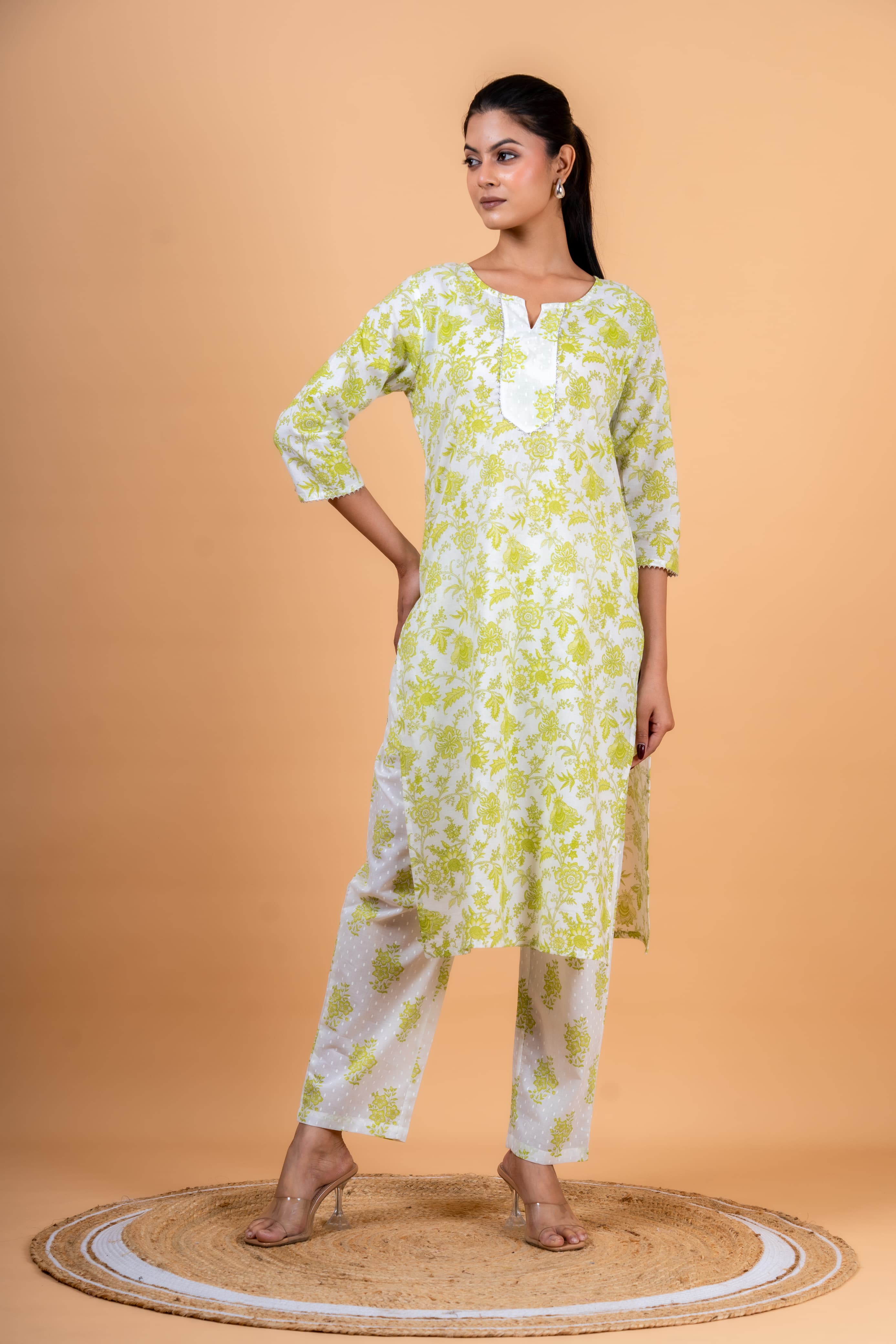 Kimi green kurta set