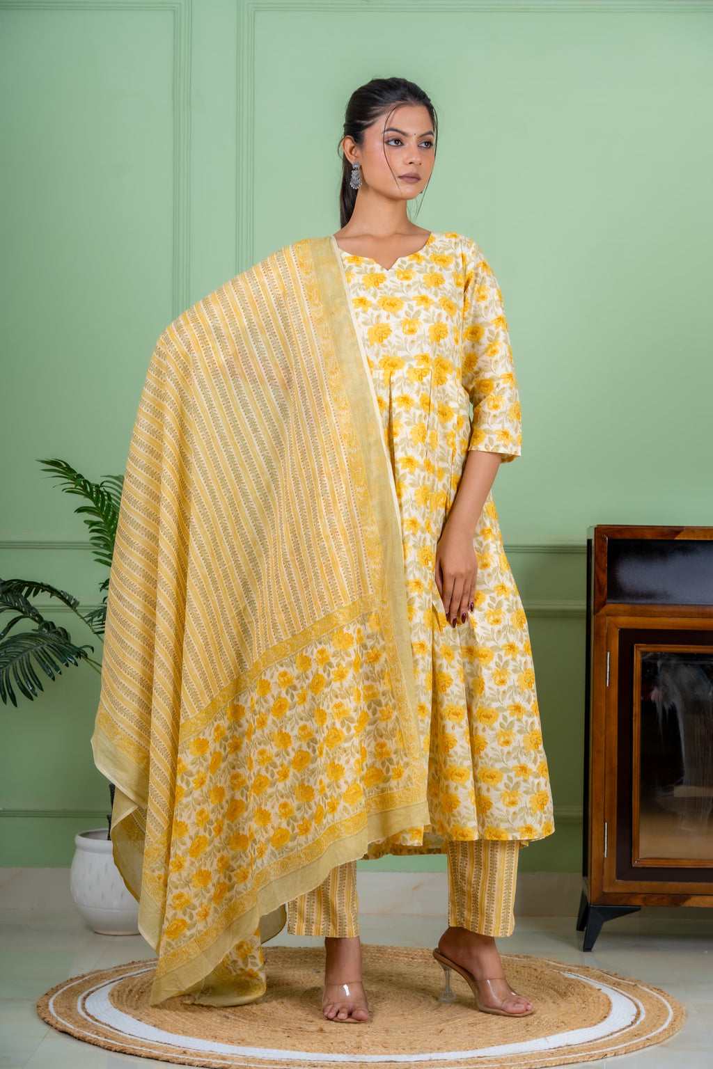Mango Dupatta set