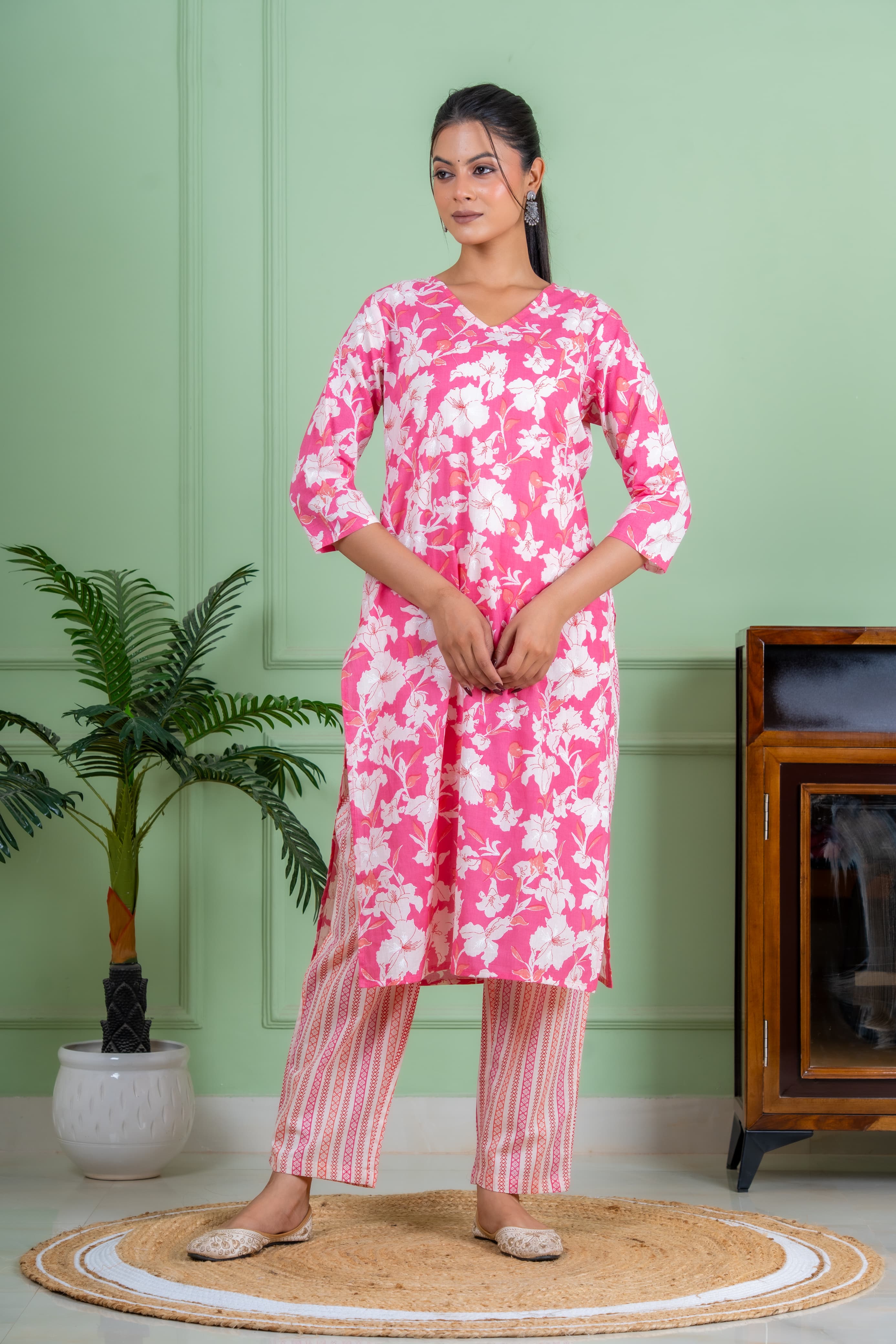 Blooming pink kurta set