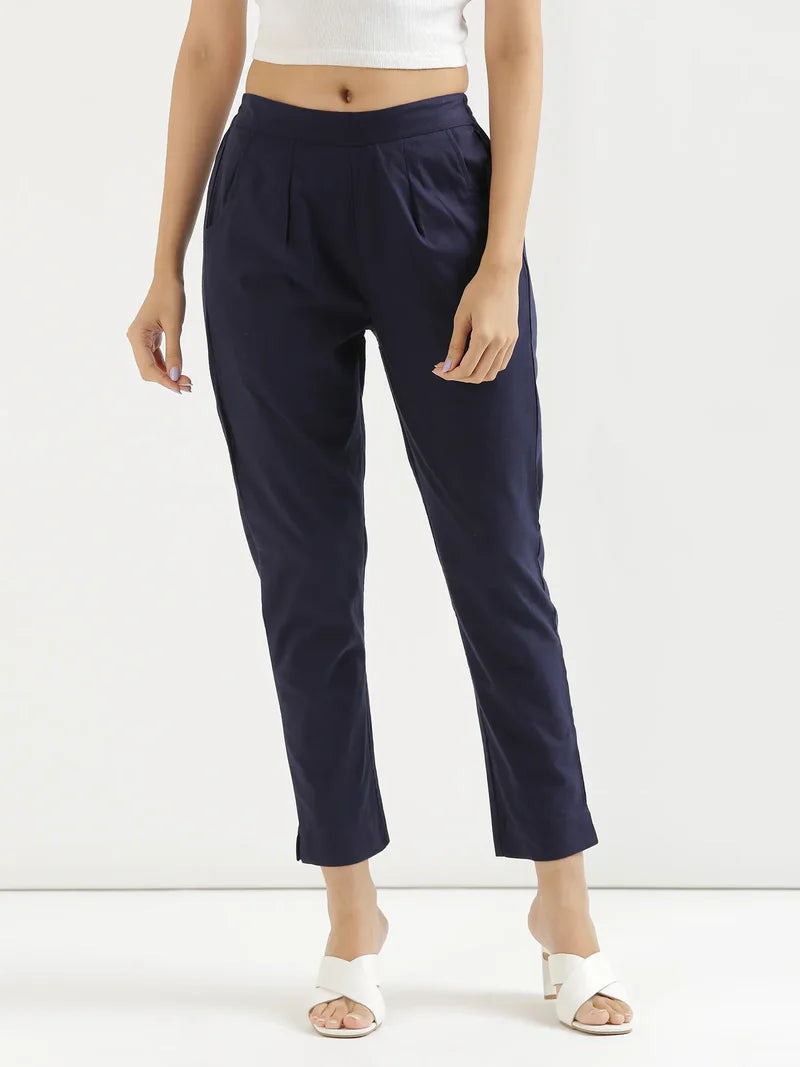 Women Navy blue Pant